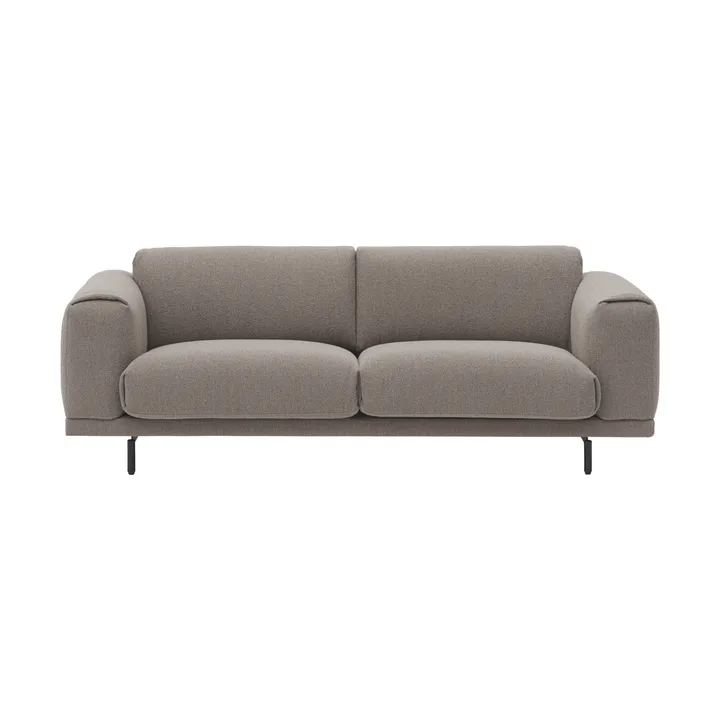 Rest soffa - 3-sits, Hearth 6 grey-svarta ben - Muuto