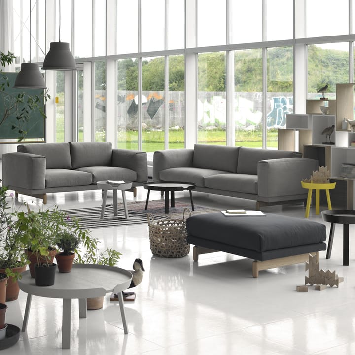 Rest soffa, 3-sits tyg steelcut trio 515 rose, ekben Muuto