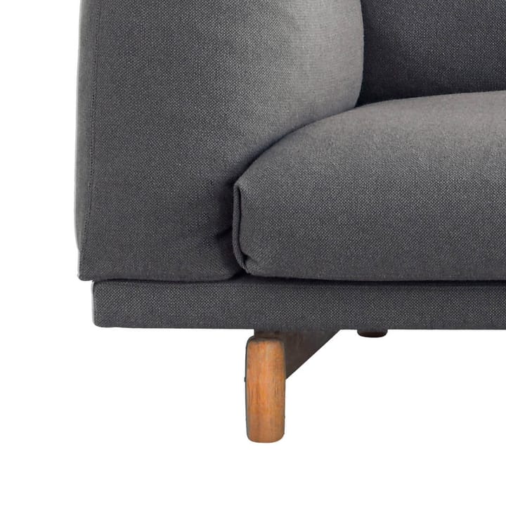 Rest soffa - 3-sits tyg vancouver 14 light grey, ekben - Muuto
