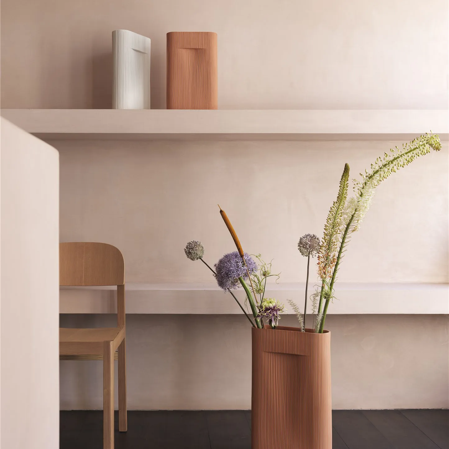 Ridge vas 35 cm, Terracotta Muuto