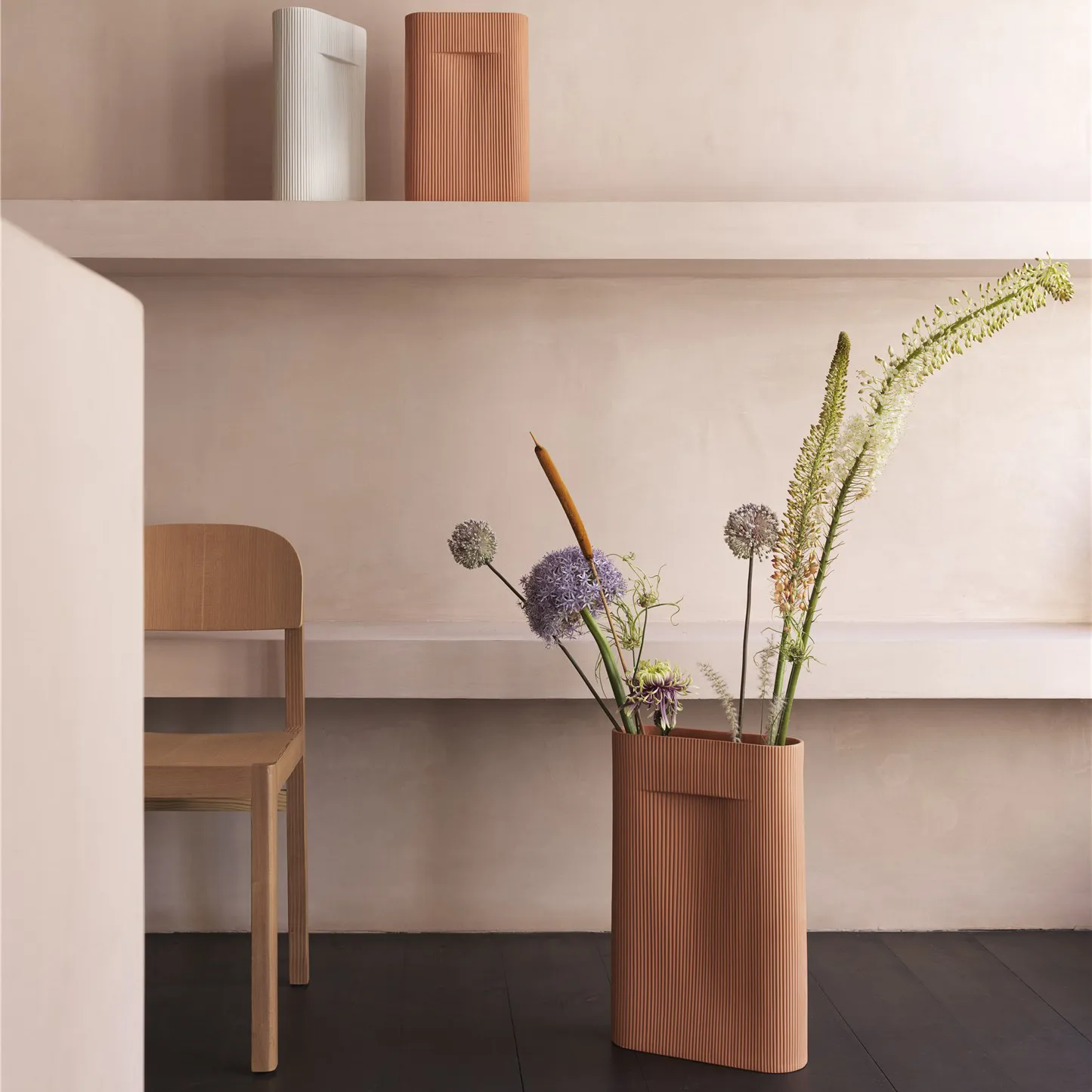 Ridge vas 48,5 cm, Terracotta Muuto