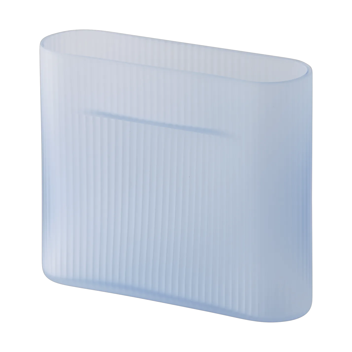 Ridge vas frostat glas 16,5 cm, Light blue Muuto