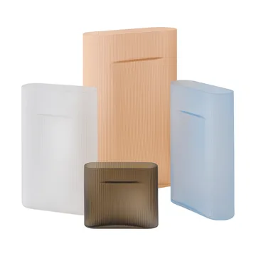 Ridge vas frostat glas 35 cm - Light orange - Muuto