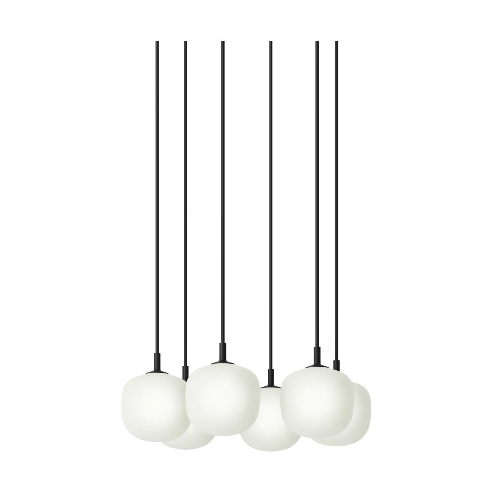 Rime Pendant Cluster 6 pendel, Black, Ø12 cm Muuto Rime Pendant Cluster 6 pendel, Black, Ø12 cm Muuto