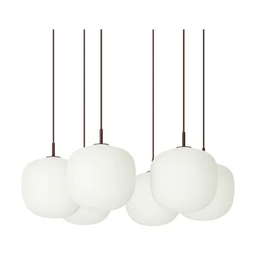 Rime Pendant Cluster 6 pendel - Deep red, Ø25 cm - Muuto