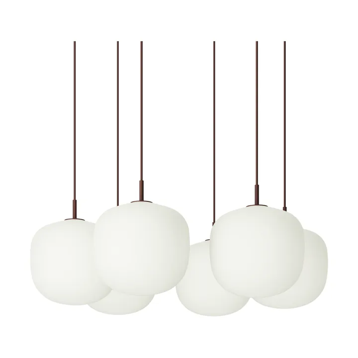 Rime Pendant Cluster 6 pendel - Deep red, Ø25 cm - Muuto