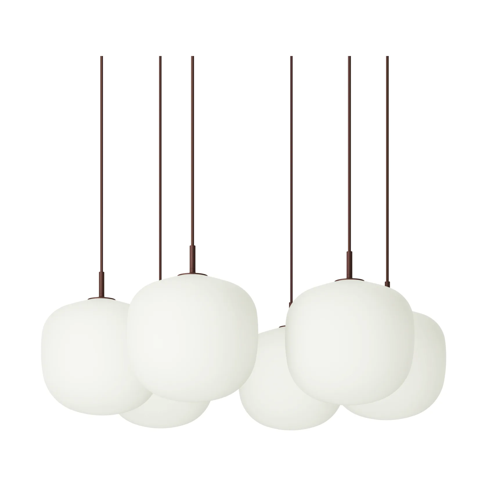 Rime Pendant Cluster 6 pendel, Deep red, Ø25 cm Muuto Rime Pendant Cluster 6 pendel, Deep red, Ø25 cm Muuto