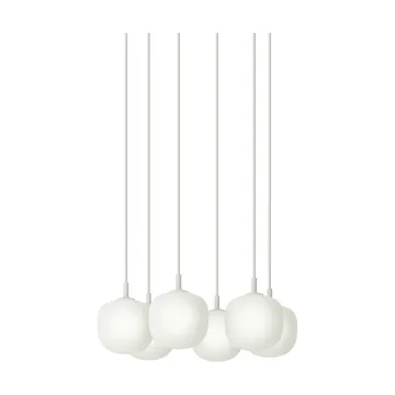 Rime Pendant Cluster 6 pendel - White, Ø12 cm - Muuto
