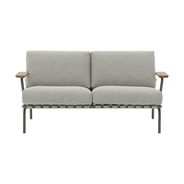 Settle 2-sits soffa - Ribbed Weave 2 Dark green - Muuto