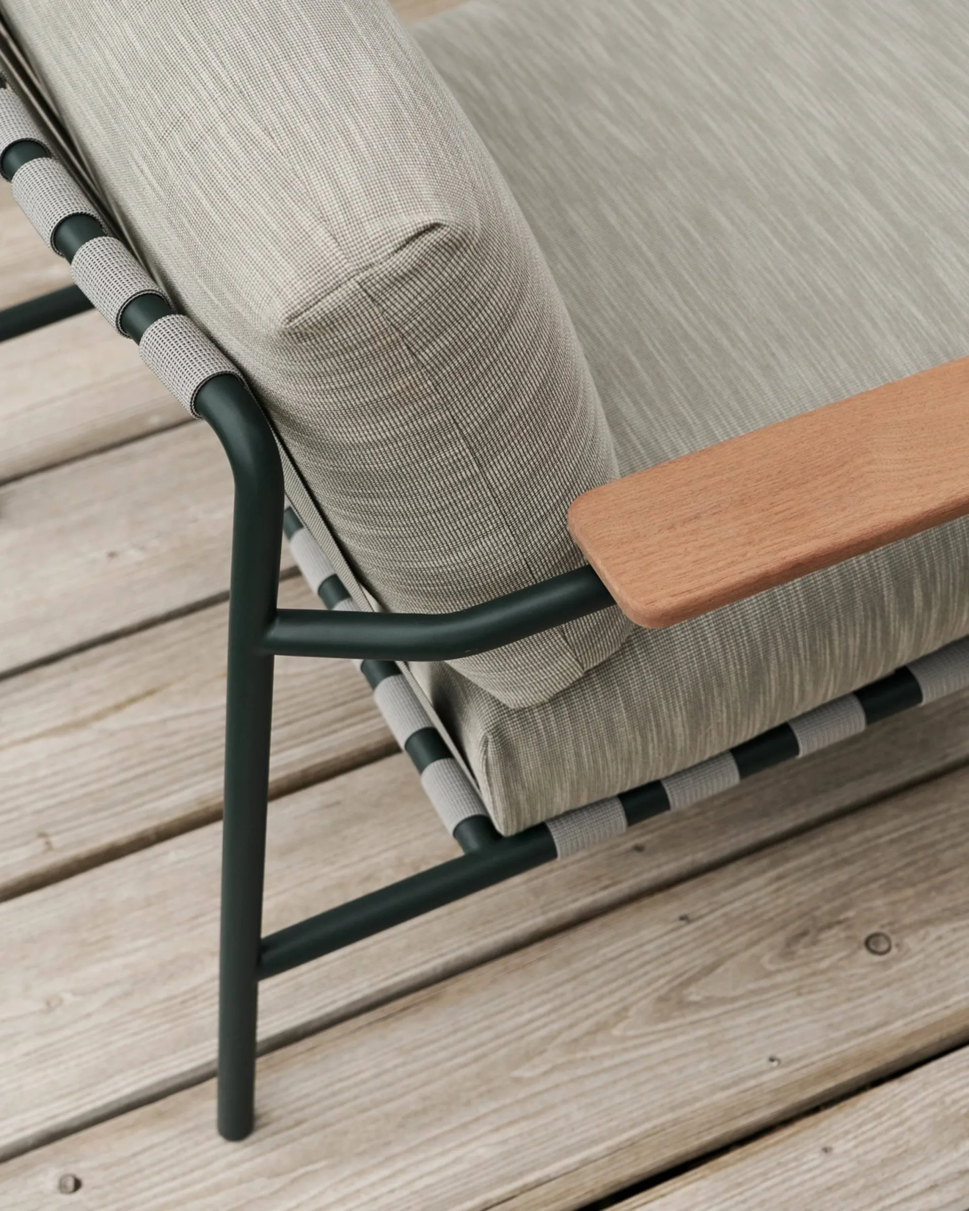 Settle 2-sits soffa, Ribbed Weave 2 Dark green Muuto