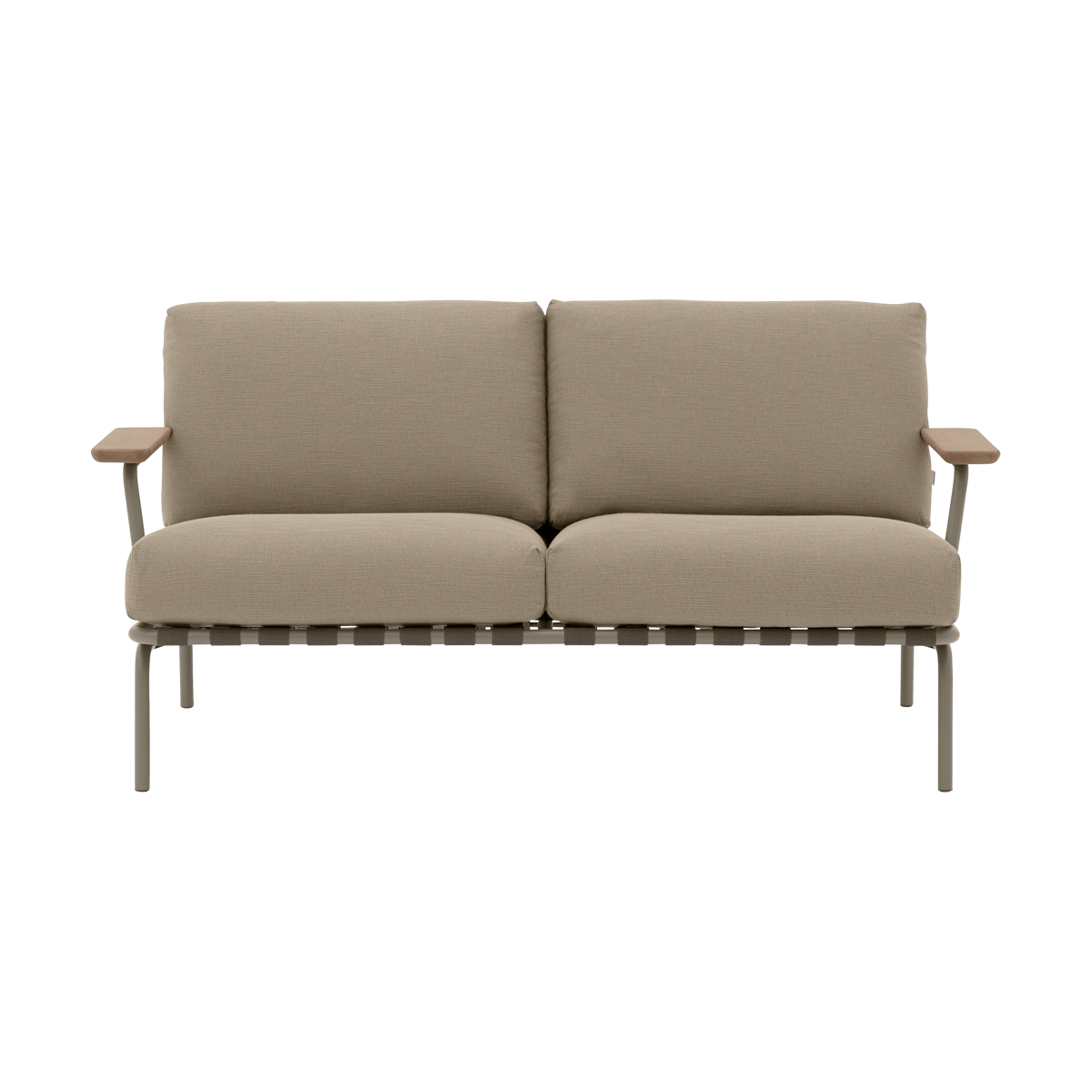 Muuto Settle 2-sits soffa Ribbed Weave 5 Taupe | Skandinavisk Design | Trädgårdssoffor | Beige