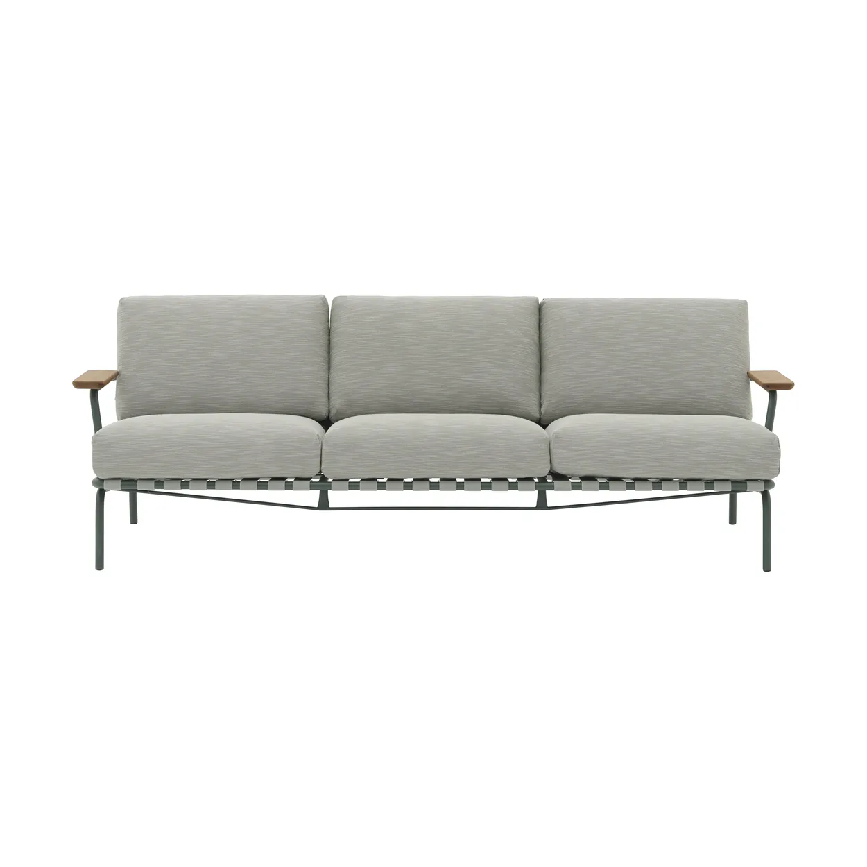 Muuto Settle 3-sits soffa Ribbed Weave 2 Dark green