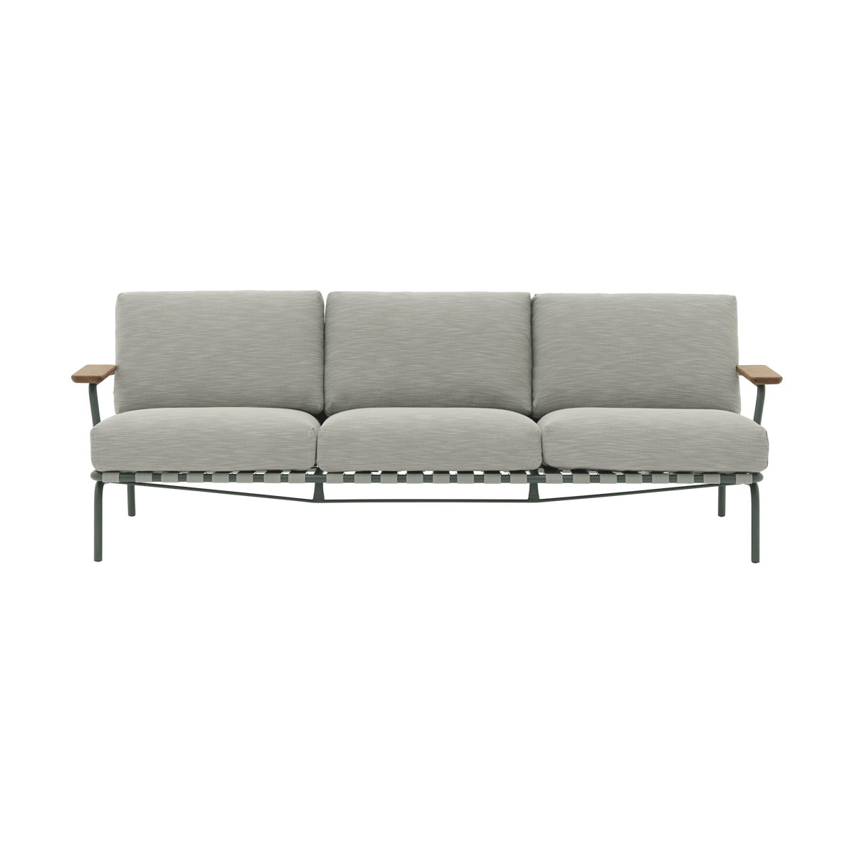Muuto Settle 3-sits soffa Ribbed Weave 2 Dark green