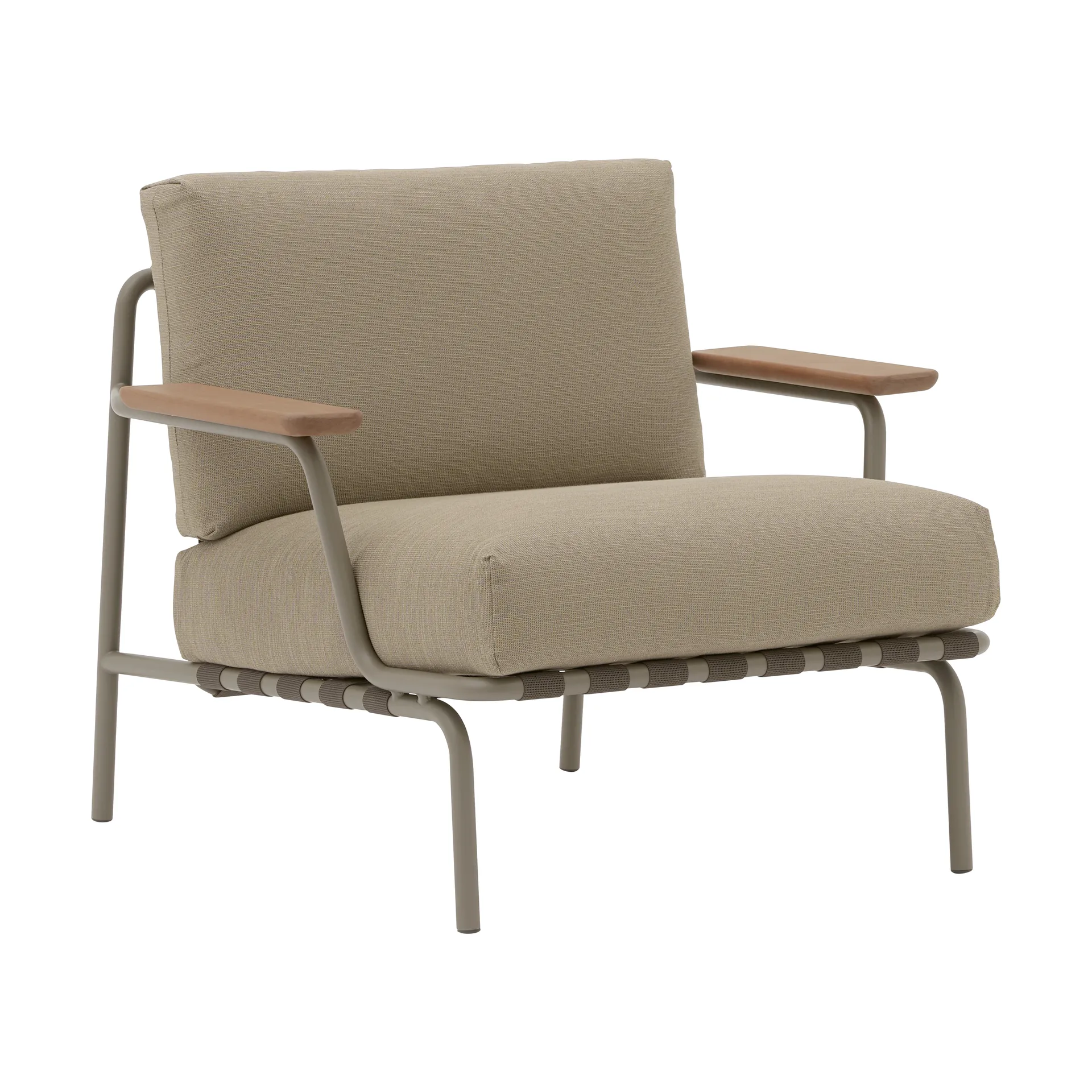 Settle Lounge Chair loungefåtölj, Ribbed Weave 5 Taupe Muuto