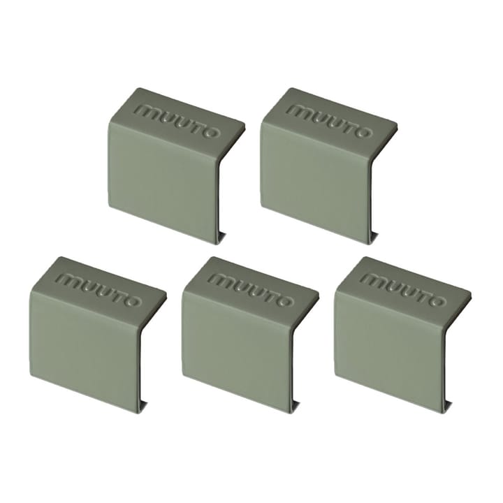 Stacked clips till förvaringssystem 5-pack - Dusty green - Muuto