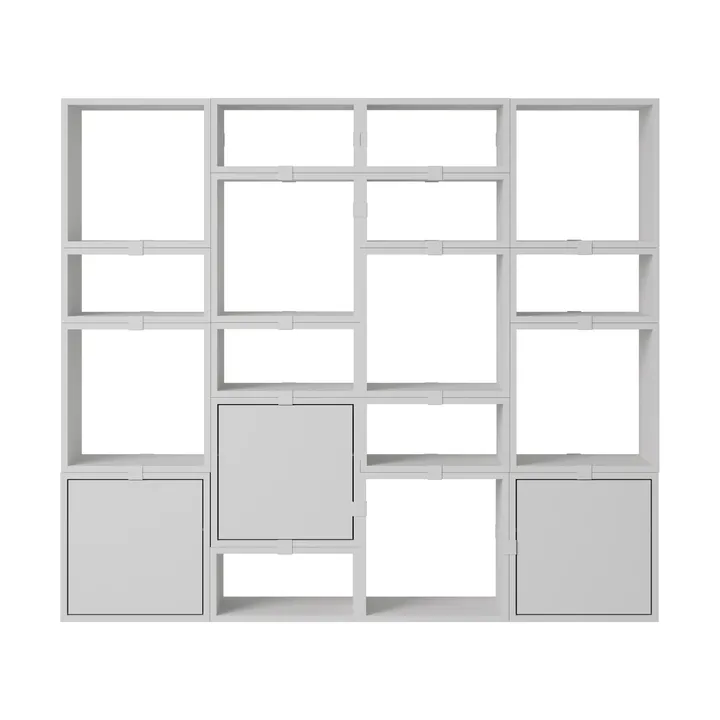 Stacked förvaringssystem bokhylla konfiguration 4 - Grey - Muuto