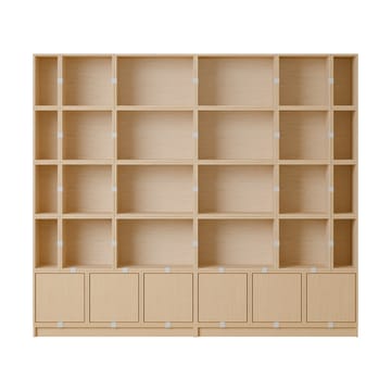 Stacked förvaringssystem Bookcase Configuration 1 - Oak - Muuto
