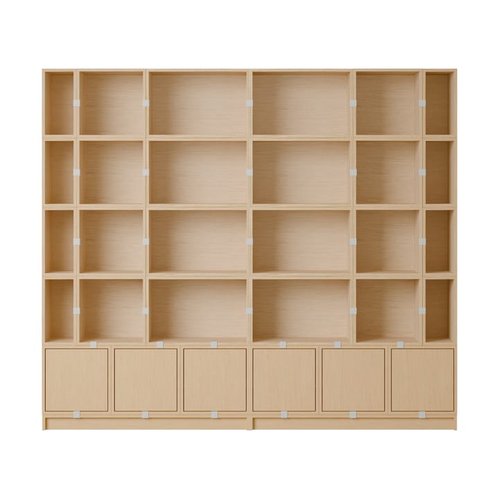 Stacked förvaringssystem Bookcase Configuration 1 - Oak - Muuto