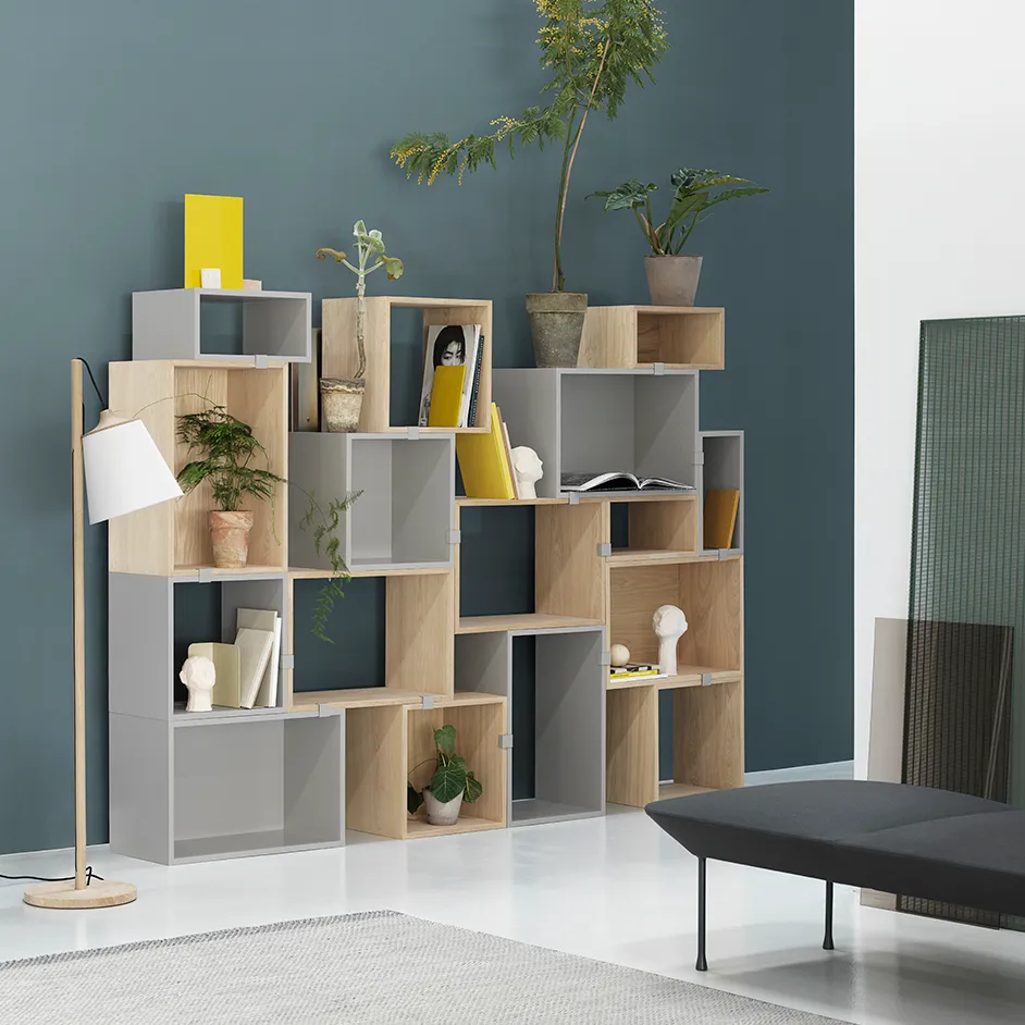 Stacked förvaringssystem large, Light grey Muuto