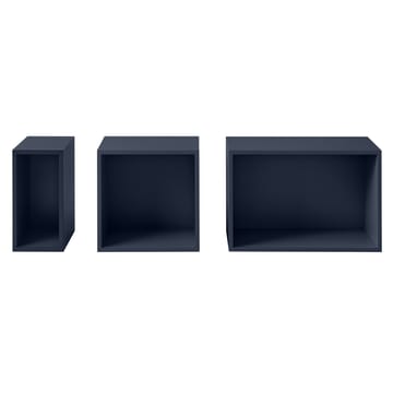 Stacked förvaringssystem med ryggskiva large - Midnight blue - Muuto