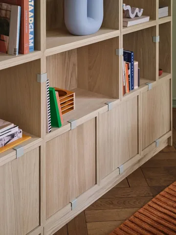 Stacked förvaringssystem med ryggskiva large - Oak - Muuto