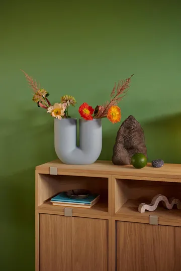 Stacked förvaringssystem med ryggskiva medium - Oak - Muuto