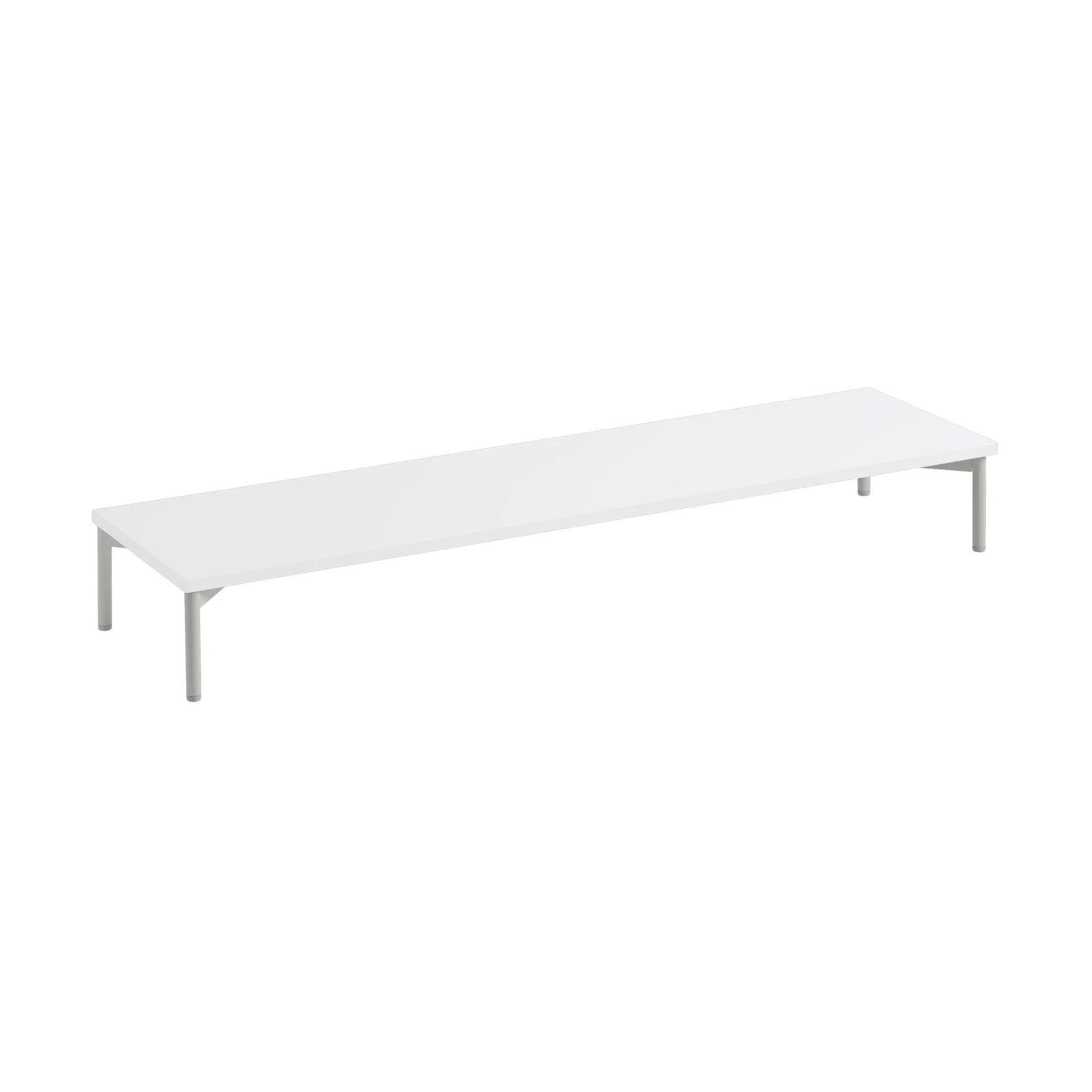 Stacked förvaringssystem podium w. tube base 131x35 cm, White-grey Muuto