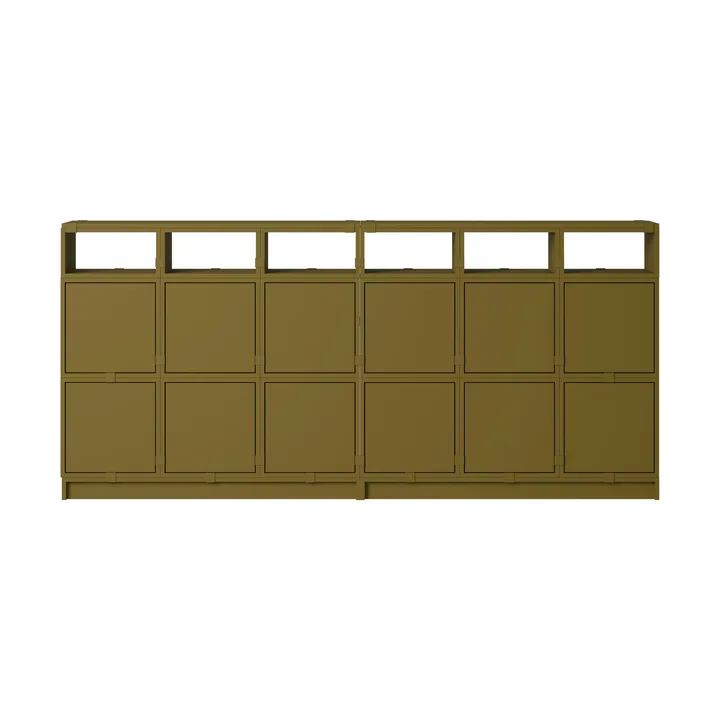Stacked förvaringssystem sideboard konfiguration 1 - Brown green - Muuto