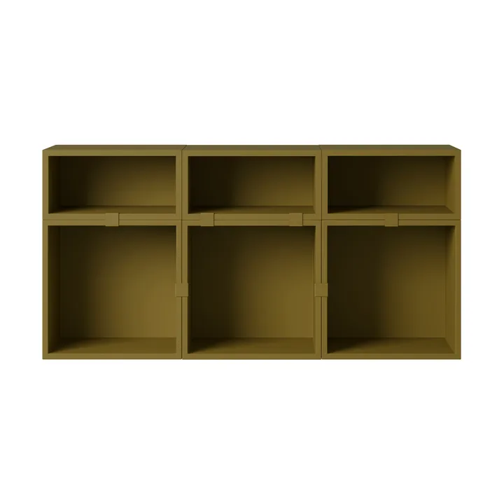 Stacked förvaringssystem sideboard konfiguration 5 - Brown green - Muuto
