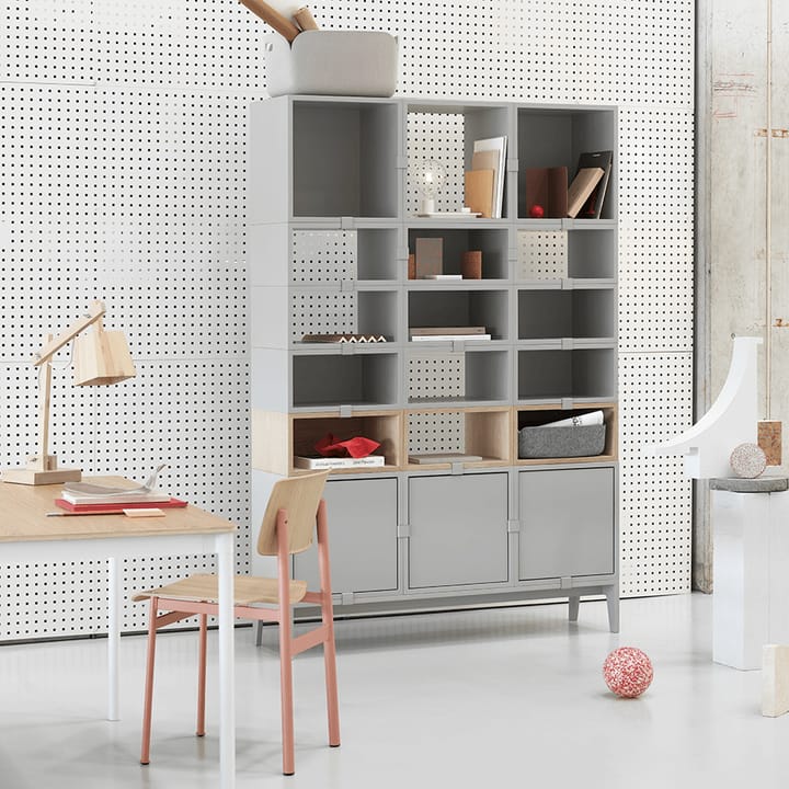Stacked hyllsystem podium, Light grey Muuto