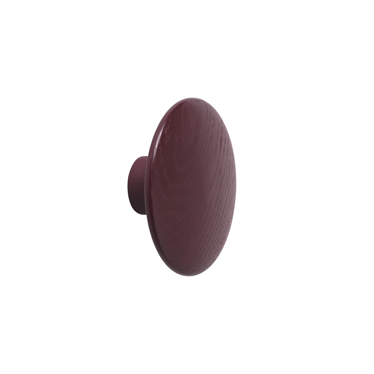 Muuto The Dots klädkrok burgundy 17 cm | Skandinavisk Design | Krokar & Hängare | Röd