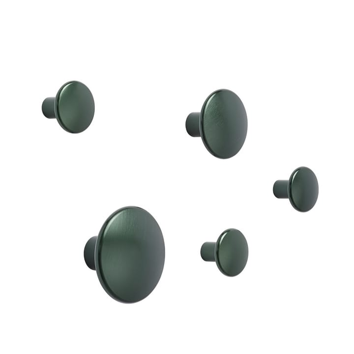 The Dots klädkrok metall 5-pack - Dark green - Muuto