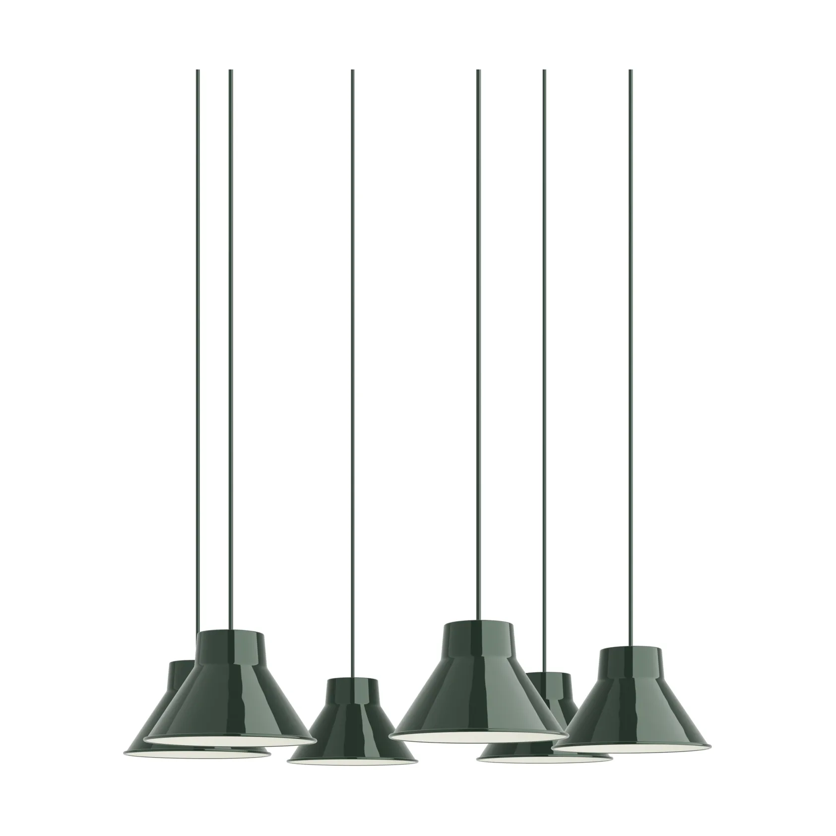 Top Pendant Cluster 6 pendel, Dark green, Ø21 cm Muuto Top Pendant Cluster 6 pendel, Dark green, Ø21 cm Muuto
