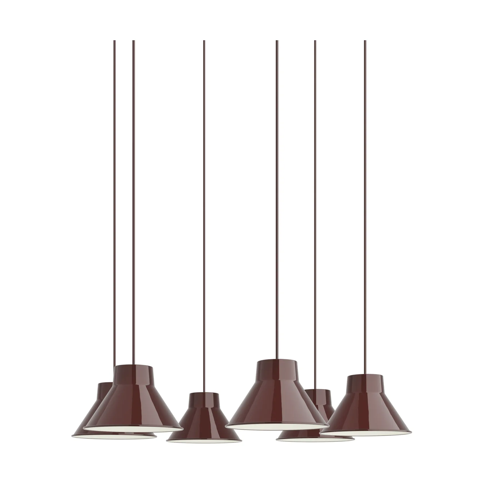 Top Pendant Cluster 6 pendel, Deep red, Ø21 cm Muuto Top Pendant Cluster 6 pendel, Deep red, Ø21 cm Muuto