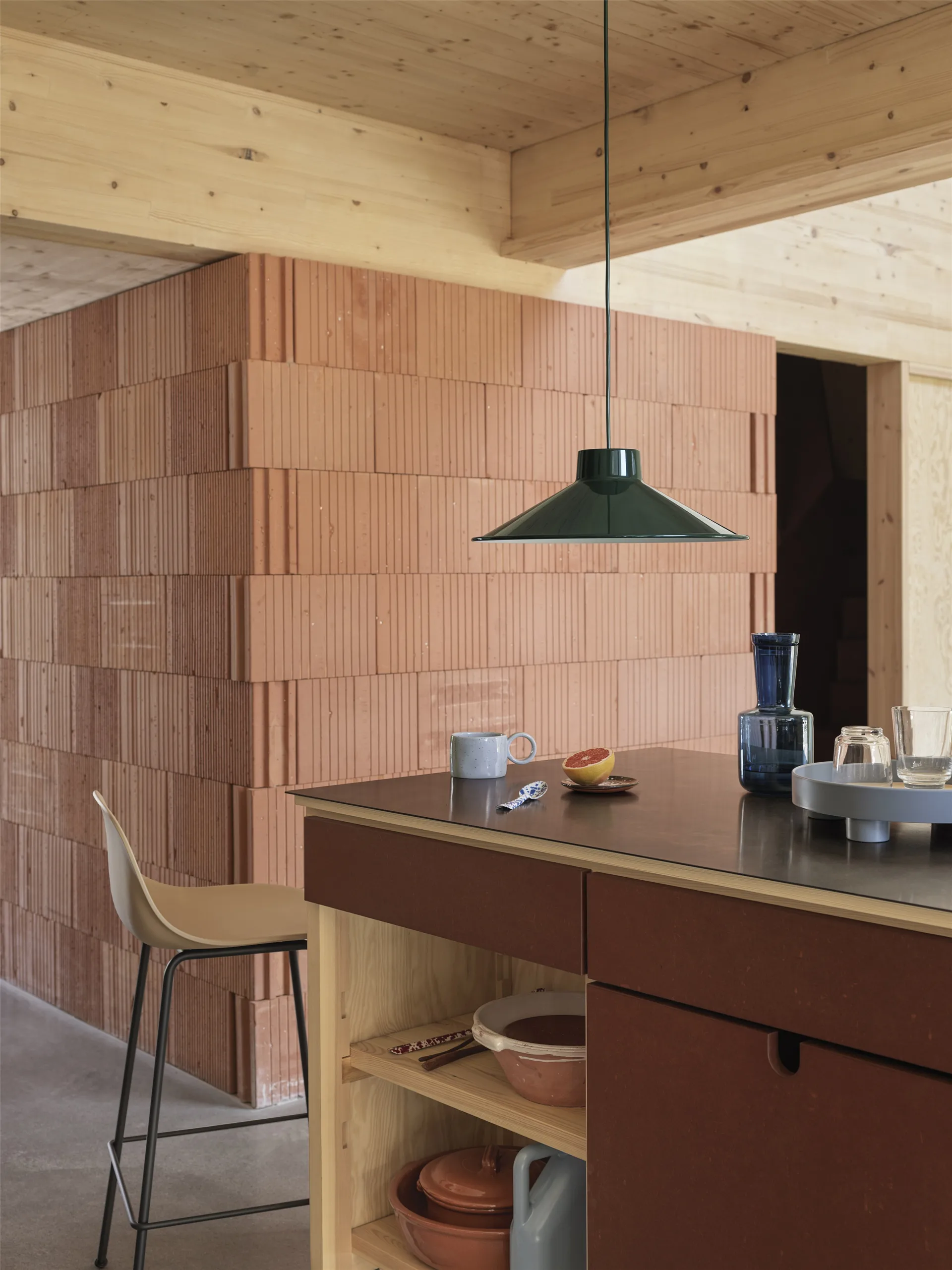 Top taklampa Ø36 cm, Mörkgrön Muuto