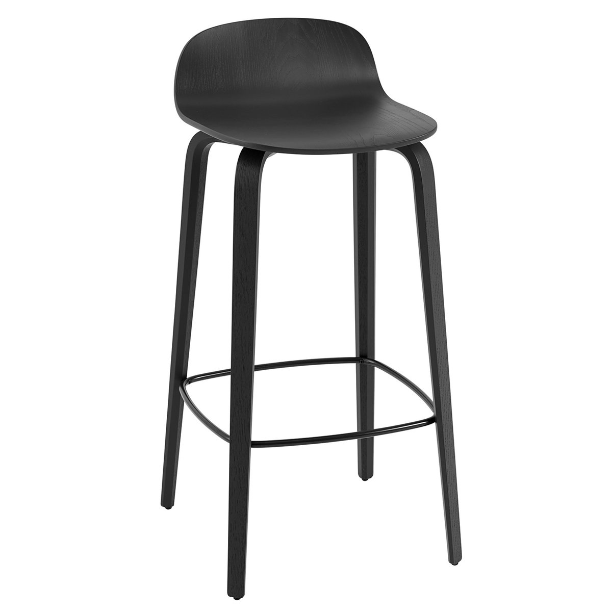 Muuto Visu barstol 75 cm Black-Black | Skandinavisk Design | Barstolar | Svart