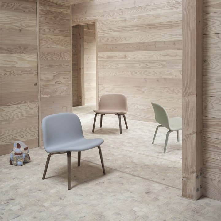 Visu loungefåtölj klädd stol, Steelcut trio 190-Black Muuto