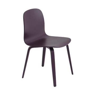 Visu stol träbas - Dark plum - Muuto