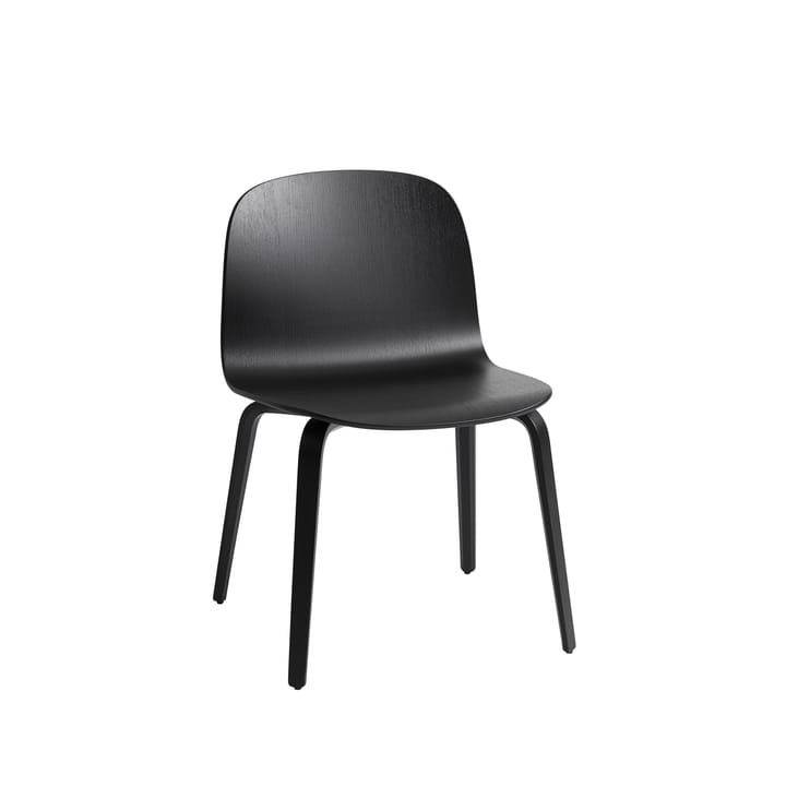 Visu Wide stol - Black-Black wood - Muuto