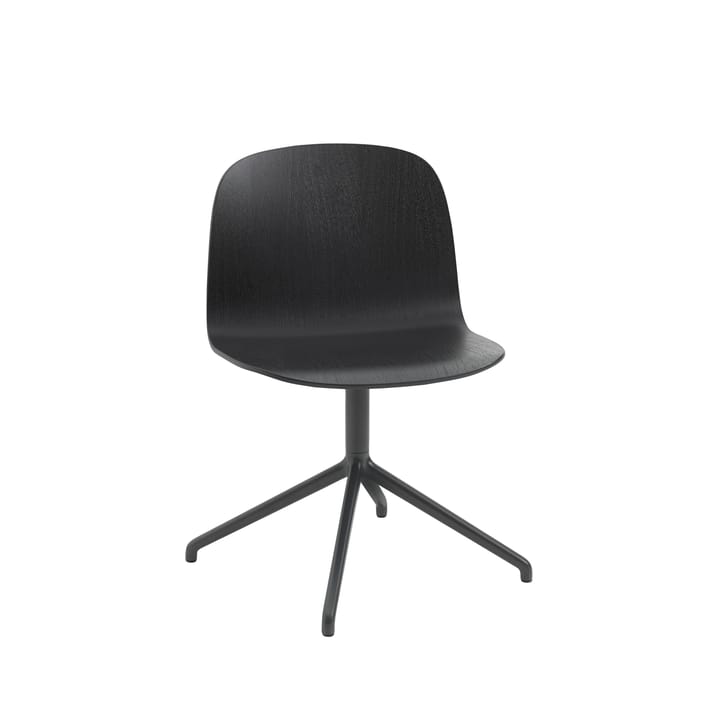 Visu Wide stol - Black-Swivel base - Muuto