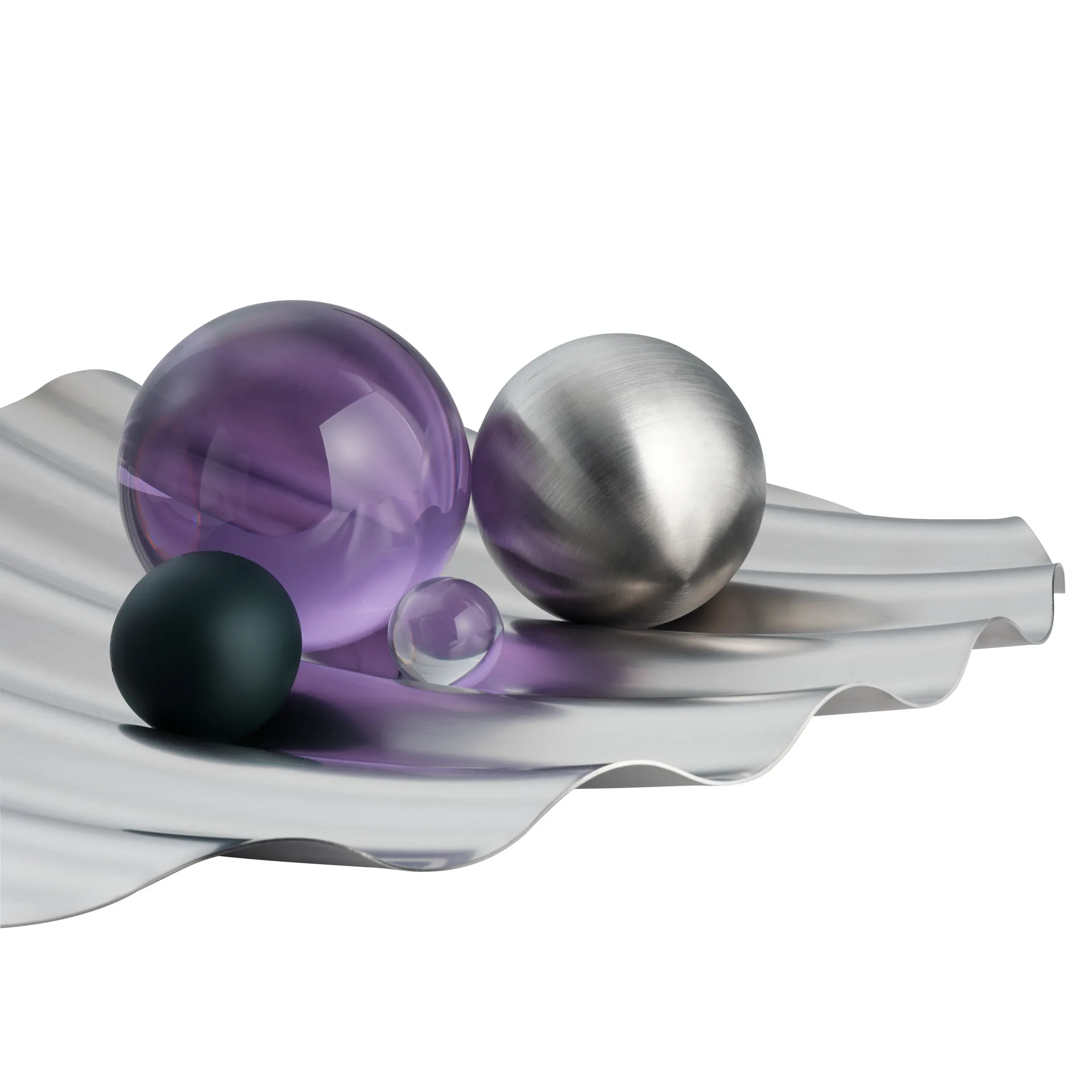 Wave bricka Ø50 cm, Rostfritt stål Muuto