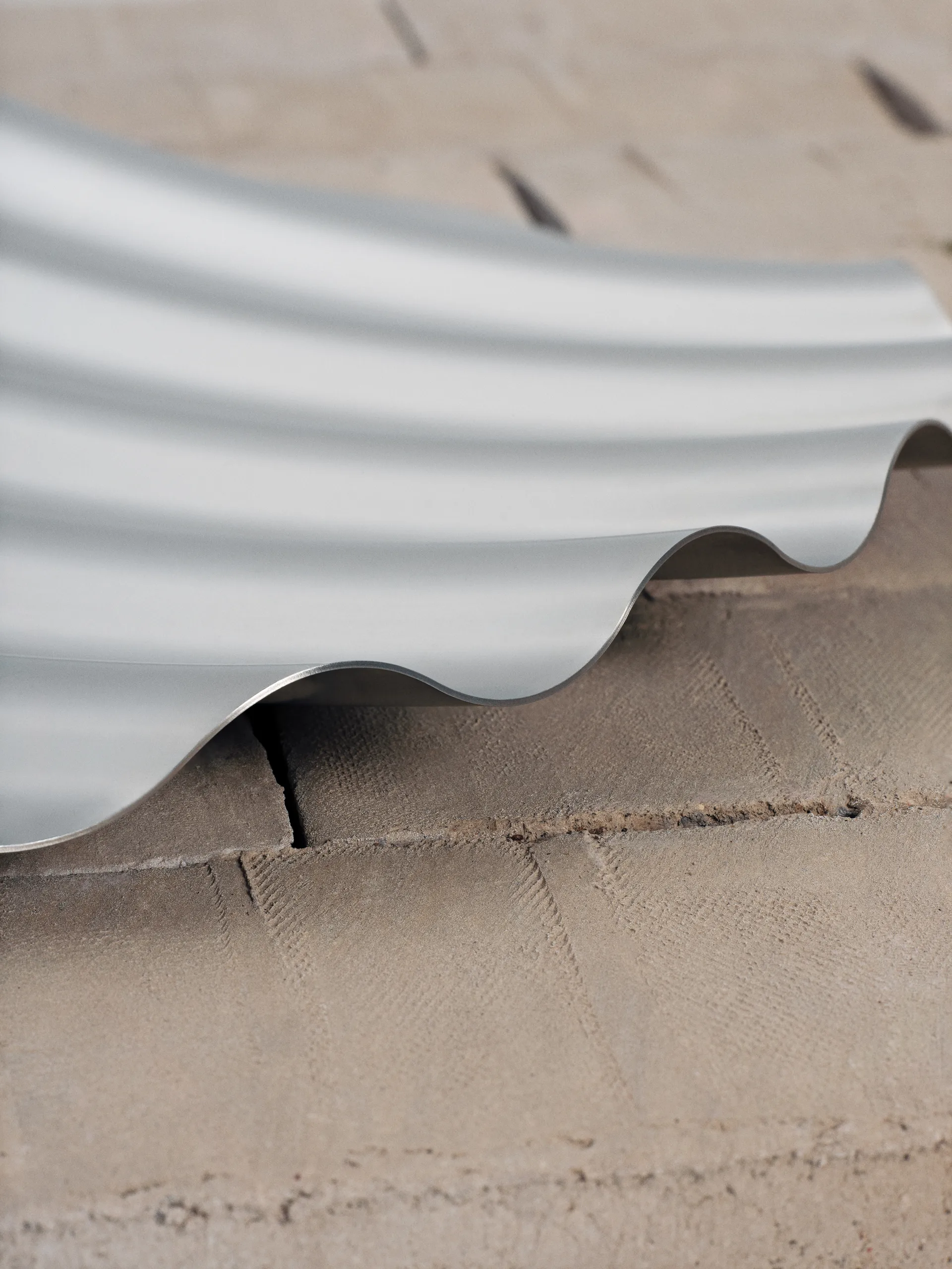 Wave bricka Ø50 cm, Rostfritt stål Muuto