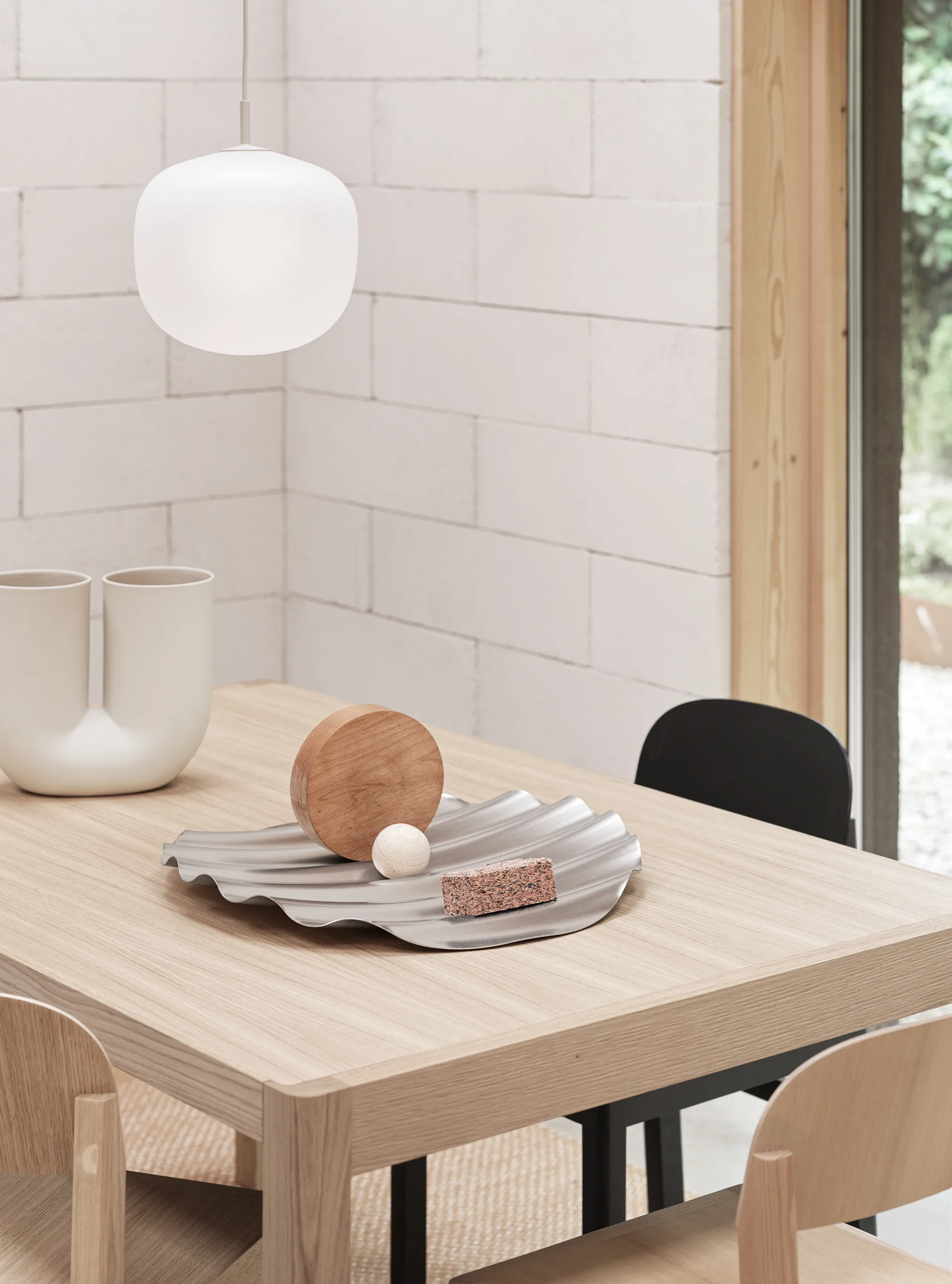 Wave bricka Ø50 cm, Rostfritt stål Muuto