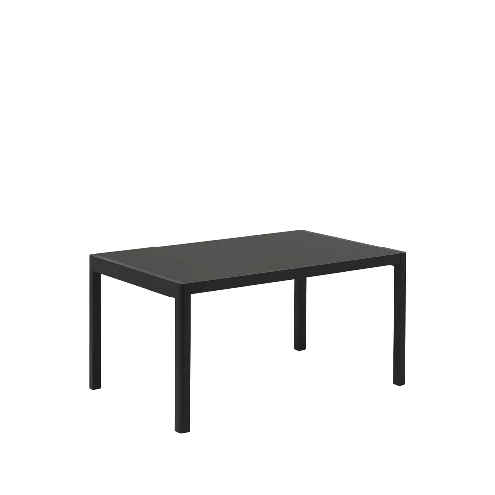 Muuto Workshop matbord Black linoleum-Black 140x92 cm
