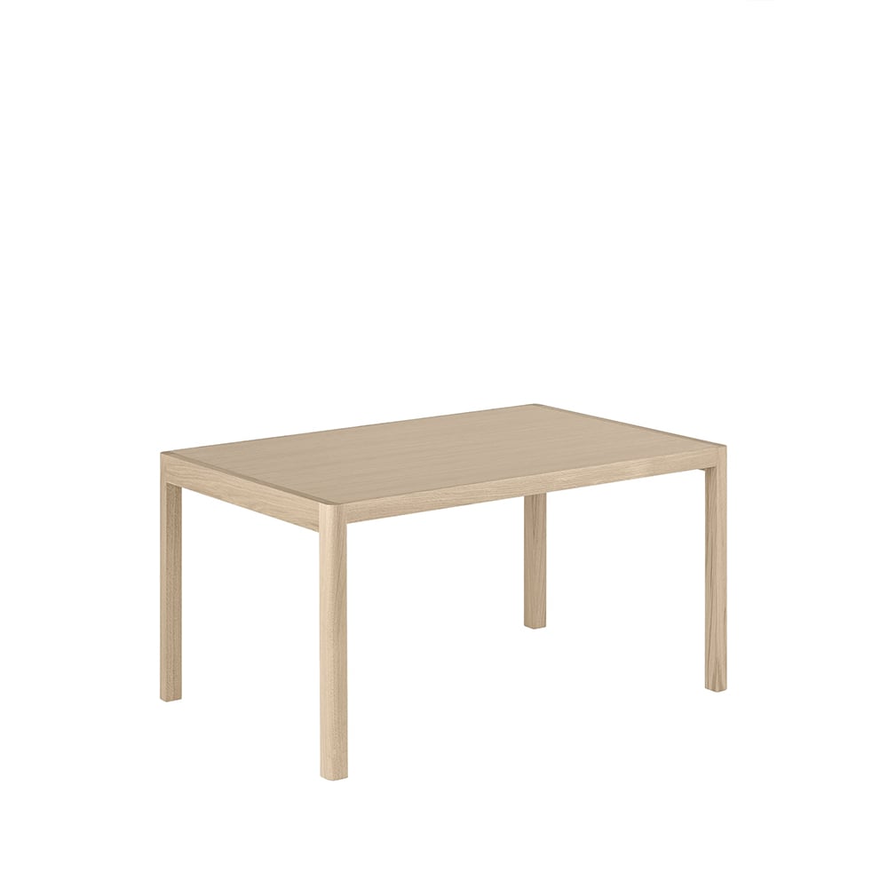 Muuto Workshop matbord Oak veneer-Oak 140x92 cm | Skandinavisk Design | Matbord | Beige