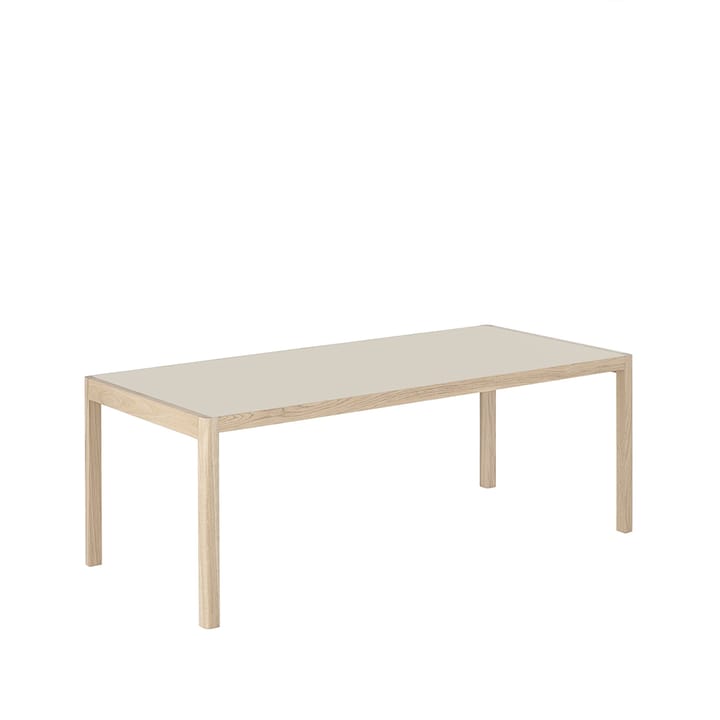 Workshop matbord - warm grey, 200x92cm, ekben - Muuto