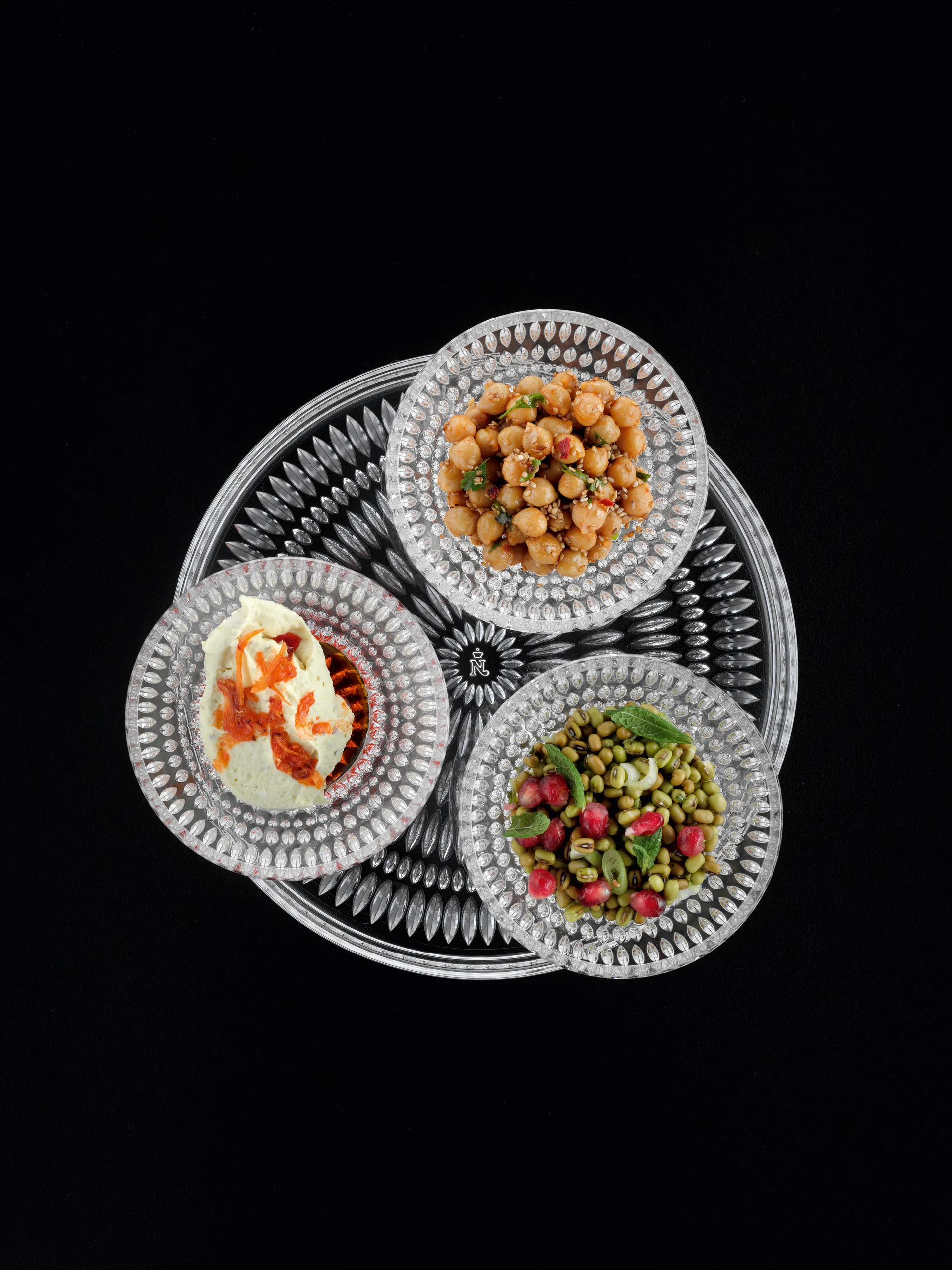 Ethno serveringsset, Kristallglas, 4 delar Nachtmann