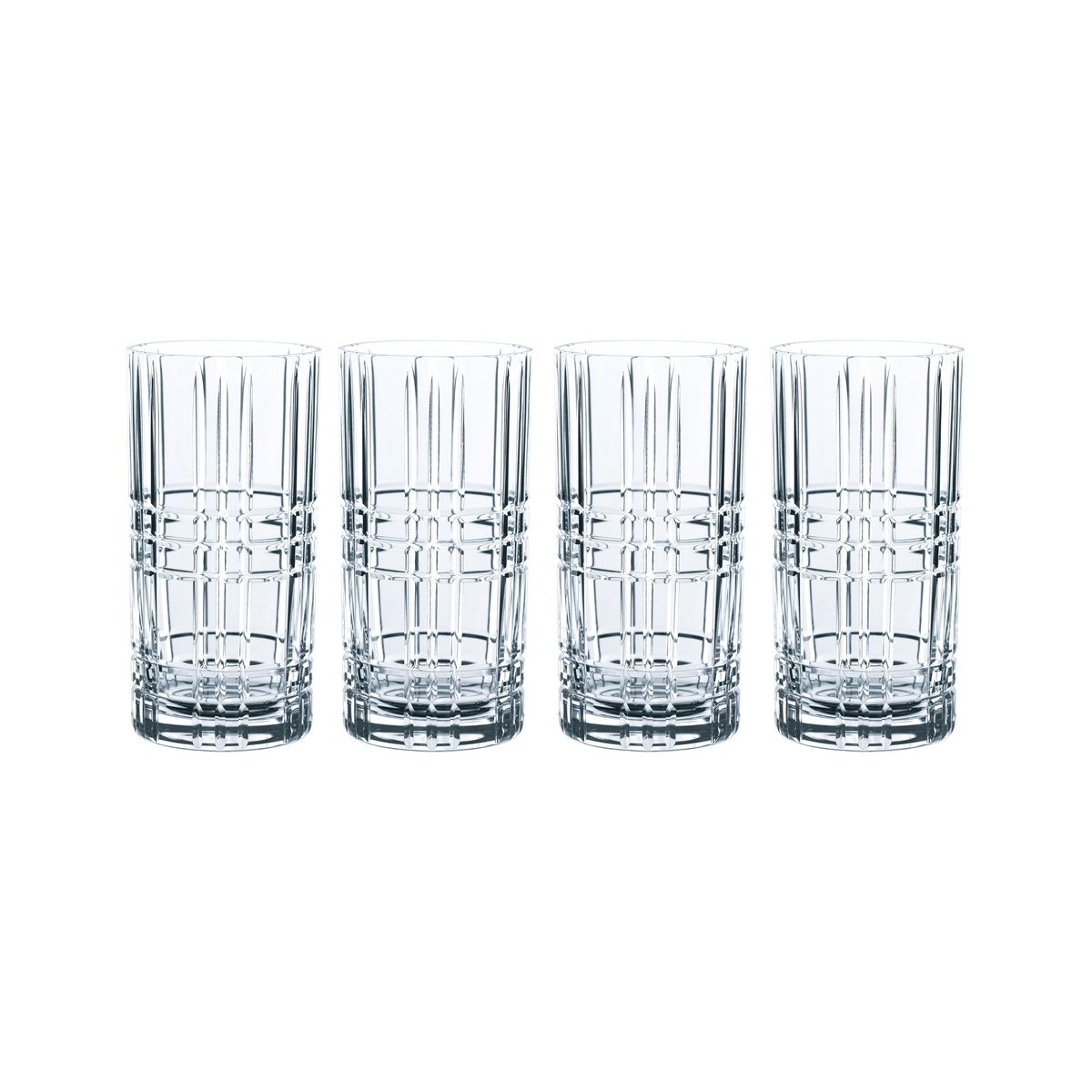 Nachtmann Square longdrinkglas 4-pack 44 cl | Skandinavisk Design | Drinkglas | Transparent
