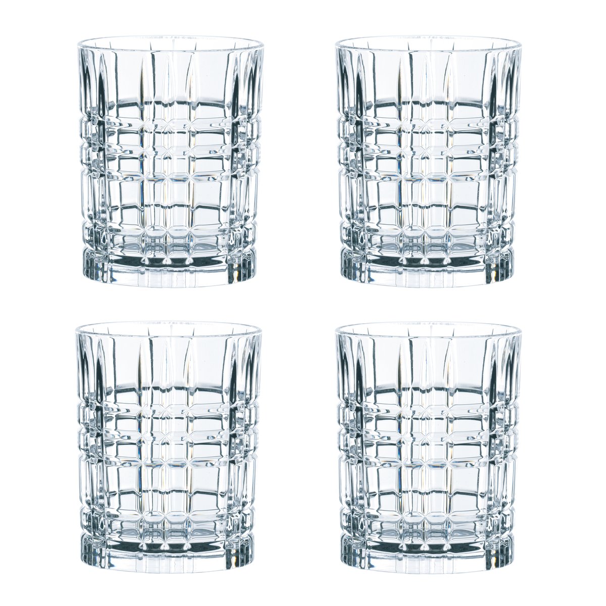 Nachtmann Square whiskyglas 34 cl 4-pack 34 cl | Skandinavisk Design | Whiskeyglas & Konjaksglas | Transparent
