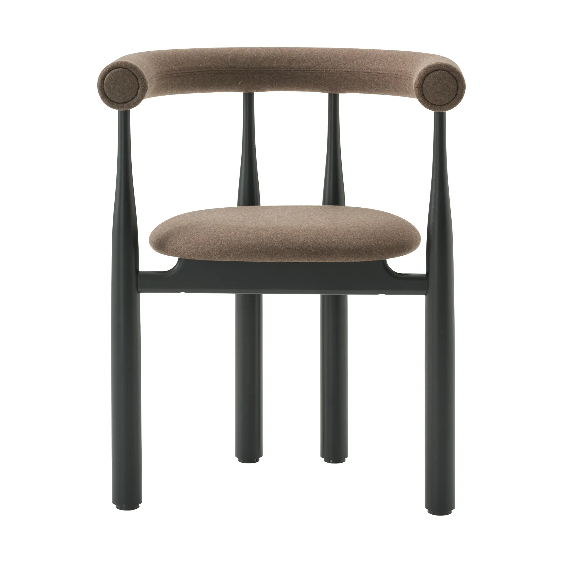 Bukowski karmstol klädd, Black, Wooly Plus 1008 New Works